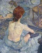 La Toilette, early painting, Henri de toulouse-lautrec
